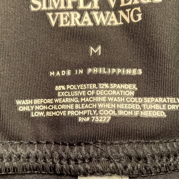 Simply Vera Vera Wang Black Leggings Women Size M Faux Suede - Picture 5 of 9